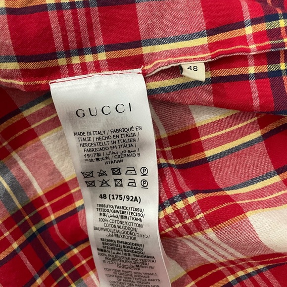 Gucci Mens Ouverture Short-Sleeved Bowling Shirt  Sz 48/M - Picture 8 of 10